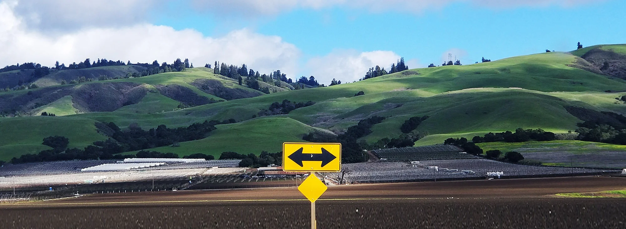 California farmland rolling hills