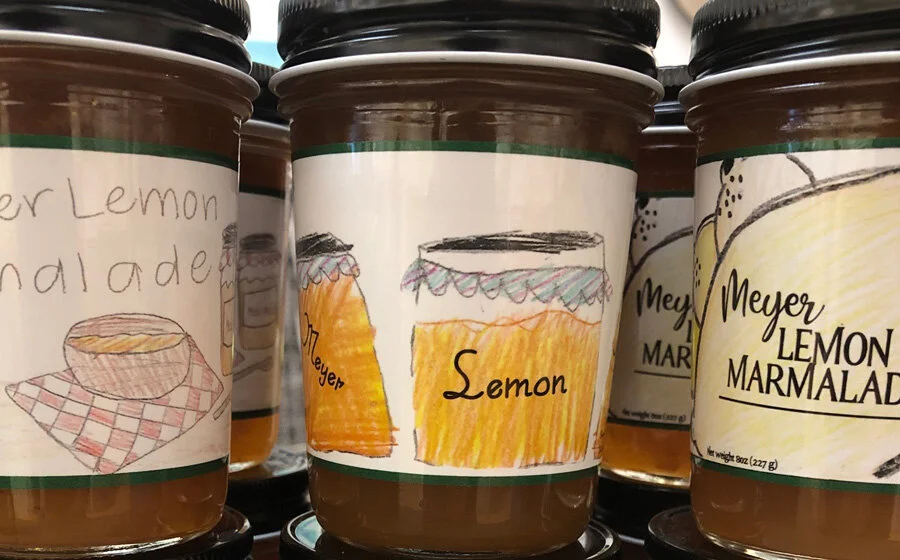 Handmade artisan preserves jars